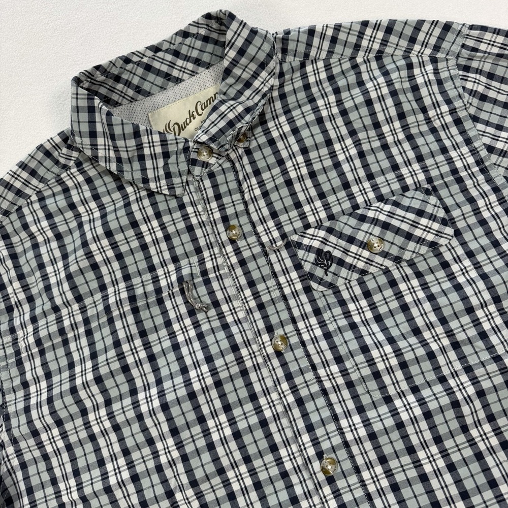Duck Camp Men's XL Lightweight Nylon Vented Hunting Fishing Shirt Gray S/S